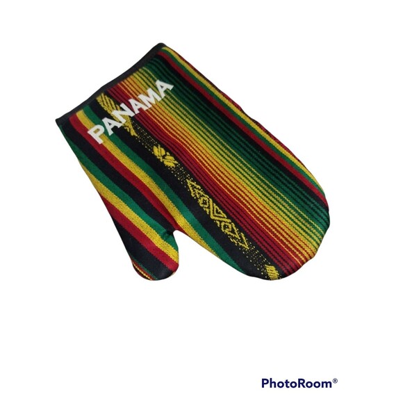 Panama Pot Holder Oven Mitt Heat Resistant Glove Vacation Travel Destination - Picture 2 of 3